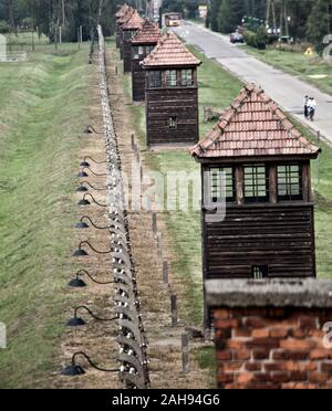 Viste di Auschwitz II BIrkenau Foto Stock