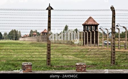 Viste di Auschwitz II BIrkenau Foto Stock