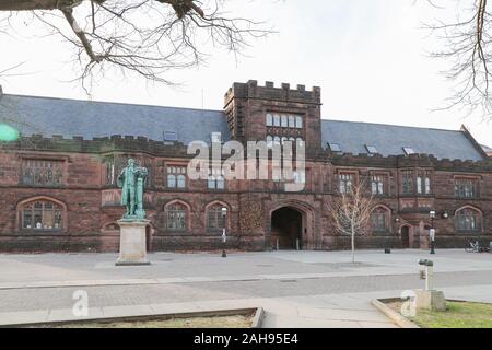 PRINCETON, NJ - 26 dicembre 2019: US News e World Report ha classificato Princeton come il miglior college negli Stati Uniti, battendo Harvard con wh Foto Stock