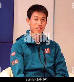 Honolulu, Hawaii, Stati Uniti d'America. Il 26 dicembre, 2019. Dicembre 26, 2019 - Kei Nishikori durante l'Hawaii Open invitational tournament conferenza stampa presso il reparto Village IBM Building a Honolulu, HI - Michael Sullivan/CSM. Credito: Cal Sport Media/Alamy Live News Foto Stock