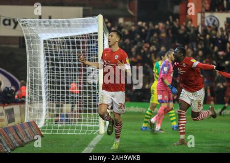 26 dicembre 2019, Oakwell, Barnsley, Inghilterra; Sky scommessa campionato, Barnsley v West Bromwich Albion : credito: Mark Cosgrove/news immagini Foto Stock