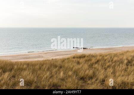 Dünen, Strand, Meer, Wenningstedt, Sylt, Germania Foto Stock