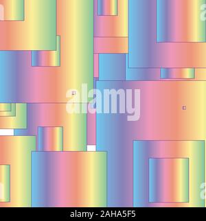 Sfondo astratto con quadrati colorati Illustrazione Vettoriale