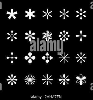 Serie di asterischi Illustrazione Vettoriale