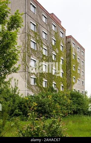 11.05.2018, Berlin, Berlin, Germania - Ranch pianta ad un edificio prefabbricato in Wolfener Strasse in Berlin-Marzahn. 00P180511D300CAROEX.JPG [modalità Foto Stock