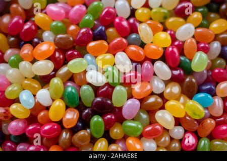 Una chiusura del multi-colore di Jelly Beans Foto Stock