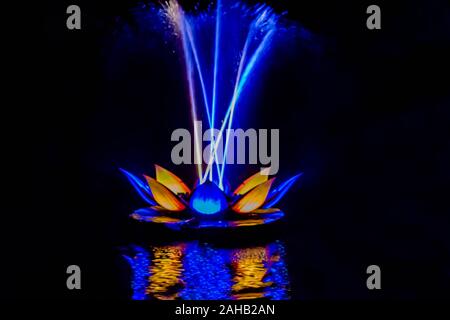 Orlando, Florida. Dicembre 16, 2019. Fiumi di luce mostra al regno animale Foto Stock