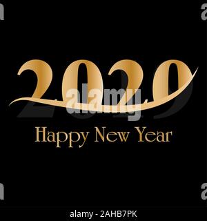 Felice anno nuovo 2020 Illustrazione Vettoriale
