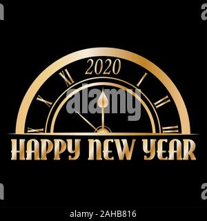 Felice anno nuovo 2020 Illustrazione Vettoriale
