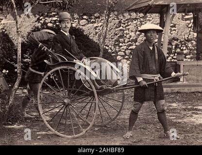 Tsarivich russo Nicholas (futuro Tsar Nicholas II) a Nagasaki, 1891 Foto Stock