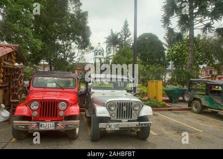 "Willy" jeep in Filandia nella zona Cafetera, Colombia Foto Stock