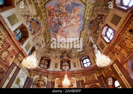 Museo Belvedere. Vienna Austria. Marmorsaal (Marble Hall) Foto Stock