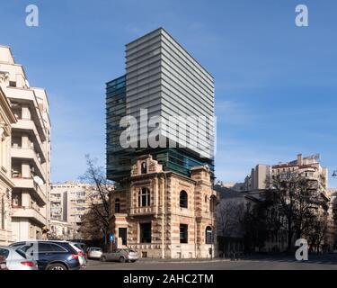 Bucarest, Romania - Dic 15, 2019: ACMS edificio, sede dell'Unione degli Architetti a Bucarest, Romania Foto Stock