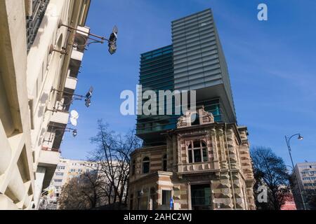 Bucarest, Romania - Dic 15, 2019: ACMS edificio, sede dell'Unione degli Architetti a Bucarest, Romania Foto Stock