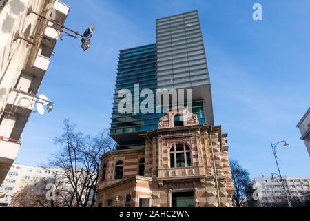 Bucarest, Romania - Dic 15, 2019: ACMS edificio, sede dell'Unione degli Architetti a Bucarest, Romania Foto Stock