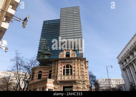 Bucarest, Romania - Dic 15, 2019: ACMS edificio, sede dell'Unione degli Architetti a Bucarest, Romania Foto Stock