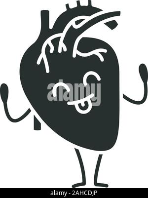 Umani morti polmoni gli Emoji glifo icona. Simbolo di Silhouette. Malattie respiratorie, problemi. La tubercolosi, cancro. Malsano sistema polmonare. Lo spazio negativo Illustrazione Vettoriale