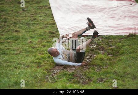 Shropshire Esecuzione di fango Foto Stock