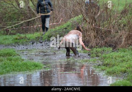 Shropshire Esecuzione di fango Foto Stock