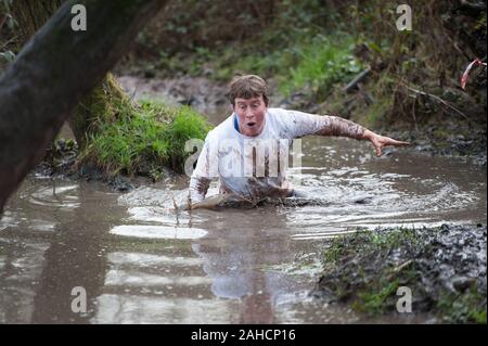 Shropshire Esecuzione di fango Foto Stock