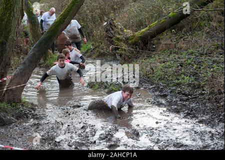 Shropshire Esecuzione di fango Foto Stock