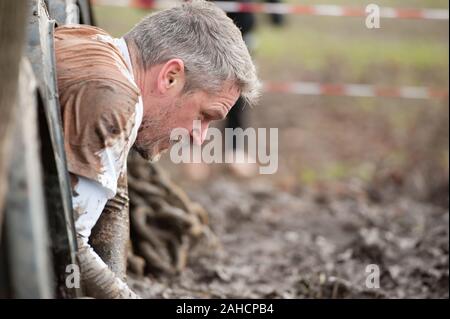 Shropshire Esecuzione di fango Foto Stock