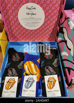 BEATLES e Rolling Stones calze,Tower Records di Tokyo Foto Stock