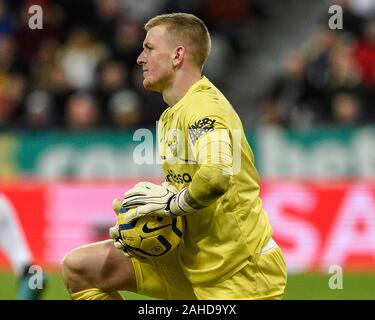 Newcastle, Regno Unito. 28 dicembre, 2019. La Giordania Pickford (1) di Everton durante il match di Premier League fra Newcastle United e Everton presso il St James Park, Newcastle sabato 28 dicembre 2019. (Credit: Iam masterizzare | MI News) La fotografia può essere utilizzata solo per il giornale e/o rivista scopi editoriali, è richiesta una licenza per uso commerciale Credito: MI News & Sport /Alamy Live News Foto Stock