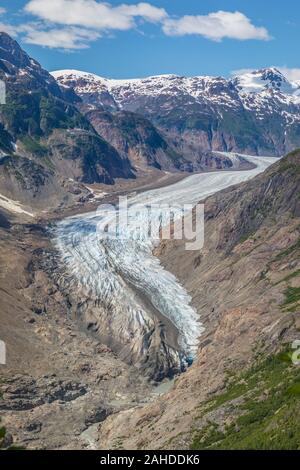 Muso del ghiacciaio di salmone in Alaska Hyder, Alaska, STATI UNITI D'AMERICA Foto Stock