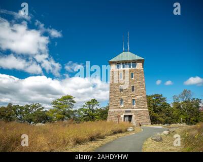 Bear Mountain State Park, Perkins Memorial Tower, Appalachian trail in stato superiore di New York Foto Stock