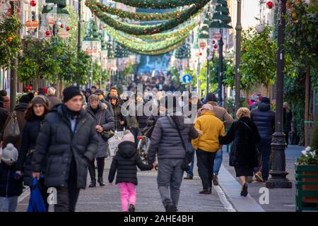 Stagione di natale su Corso Italia, Sorrento, campania, Italia Foto Stock