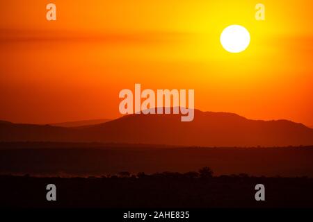 Tramonto in Sud Africa Foto Stock