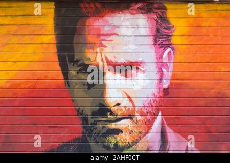 Barcellona - 2 SETTEMBRE: Omaggio all'attore Andrew Lincoln il 2 settembre 2017 a Barcellona, Spagna. L'attore gioca Rick Grimes, sull'AMC The Walking Dead Foto Stock