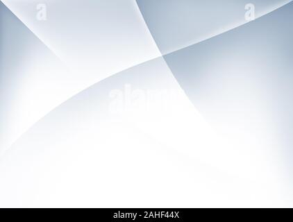 Linee ondulate astratte, semplici e moderne con tonalità grigio chiaro o metallizzata su sfondo bianco. Modello ad alta risoluzione, spazio di copia. Foto Stock