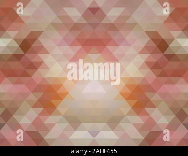 Astratto di forma triangolare sfondo in colori rosa, beige, sabbia e marrone sbiancato. Sfondo geometrico del triangolo a cornice intera. Spazio di copia. Foto Stock