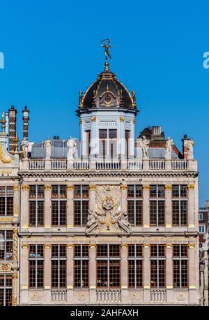 Le Roy d'Espagne Building, Grand Place, Sito Patrimonio Mondiale dell'UNESCO, Bruxelles, Belgio Foto Stock