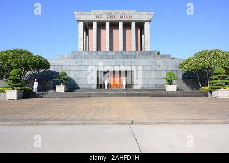 Guardia Mausoleo di Ho Chi Minh, Hanoi Foto Stock