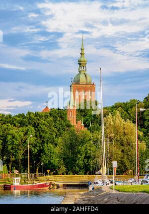 Piccolo porto di Frombork, Warmian-Masurian voivodato, Polonia Foto Stock