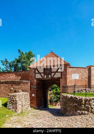 Mill Gate, Paslek, Warmian-Masurian voivodato, Polonia Foto Stock