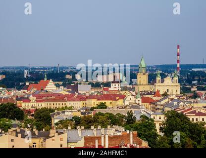 Centro citta', vista in elevazione, Lublino Lublino voivodato, Polonia Foto Stock