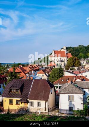 Townscape con Giovanni Battista, vista in elevazione, Kazimierz Dolny, Lublino voivodato, Polonia Foto Stock