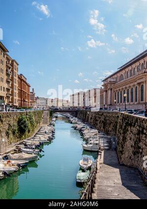 Canale di Venezia Nuova, Livorno, Toscana, Italia Foto Stock