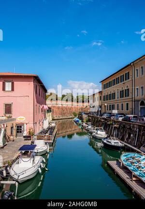 Canale di Venezia Nuova, Livorno, Toscana, Italia Foto Stock