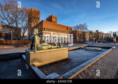 Oslo, Norvegia - Radhuset - Municipio Foto Stock