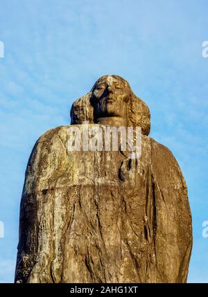 Nicolaus Copernicus monumento, Frombork, Warmian-Masurian voivodato, Polonia Foto Stock