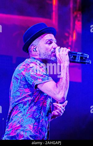 Subsonica (Samuel, Boosta) durante Subsonica - La mia generazione Festival, Porto Antico, Ancona (AN), Italia, 07 Settembre 2019 Foto Stock