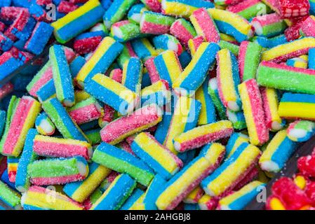 Colorato Jelly Beans sfondo. Jelly caramelle pattern. jelly caramelle Foto Stock