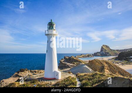 Castlepoint faro, Isola del nord, Nuova Zelanda Foto Stock