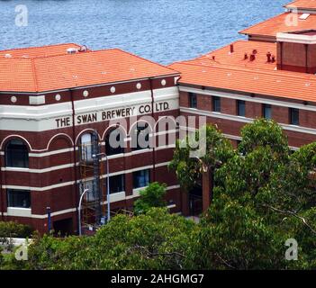 Storico birrificio Swan edificio sul fiume Swan, Perth, Western Australia. N. PR Foto Stock