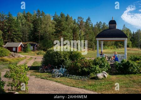 Esterno Hotel Nestor in Korpo o Korppoo isola, Korpostrom costa sud-ovest della Finlandia arcipelago di Turku. L'arcipelago ring road o Saariston rengasti Foto Stock